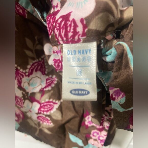 Old Navy Floral Halter Blouse - Brown and Pink - Picture 3 of 4